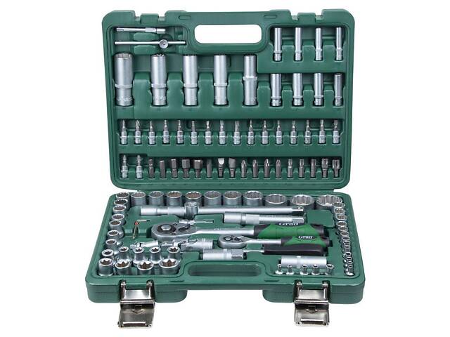 Набір насадок торцевих та біт 1/4', 1/2' 108шт (12 граней) GRAD (6004575) - Фото 2