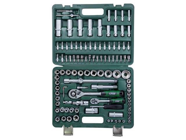 Набір насадок торцевих та біт 1/4', 1/2' 108шт (12 граней) GRAD (6004575) - Фото 3