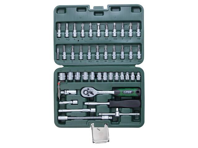 Набор насадок торцевых и бит 1/4' 46шт GRAD (6004015) - Фото 3
