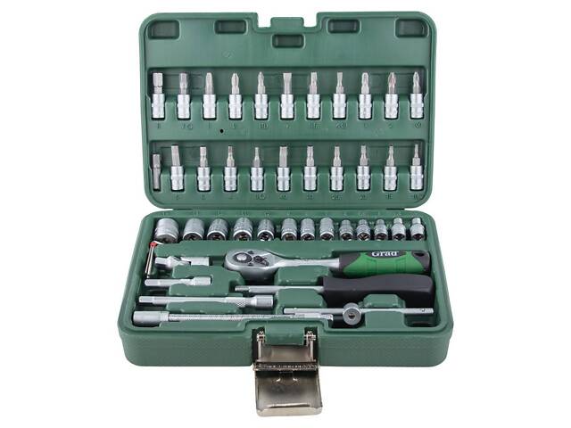 Набор насадок торцевых и бит 1/4' 46шт GRAD (6004015) - Фото 6