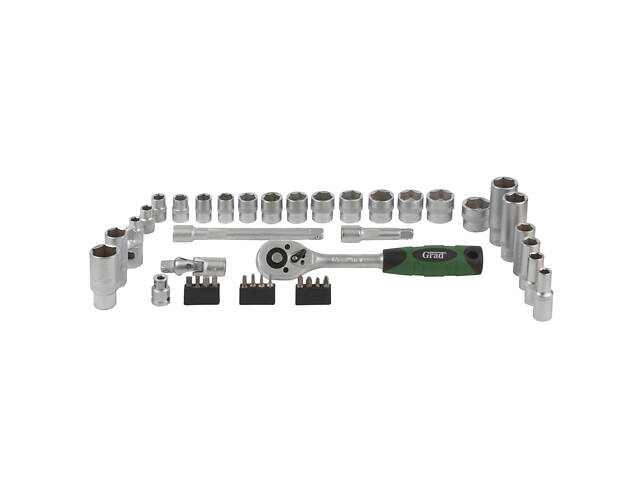 Набор насадок торцевых и бит 3/8' 39шт GRAD (6004105) - Фото 6