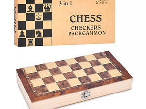 Набор настольных игр 'Шахматы, шашки и нарды' 3 в 1 FG240502032L деревянные