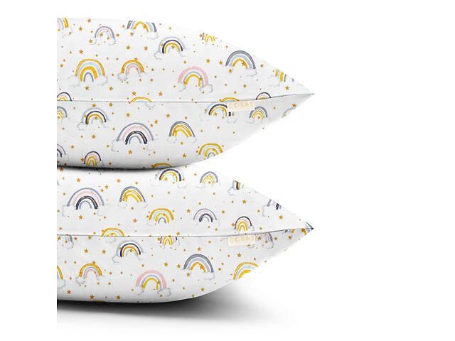 Набір наволочок COSAS RAINBOW CS2 40х60 см Жовтий - Фото 1