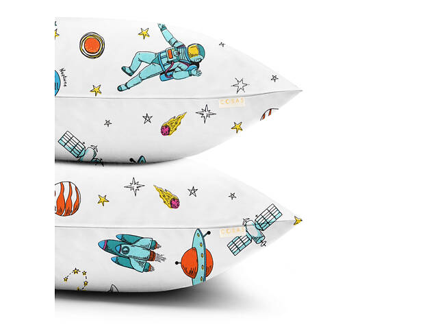 Набор наволочек COSAS SPACEMAN CS1 40х60 см Белый - Фото 1