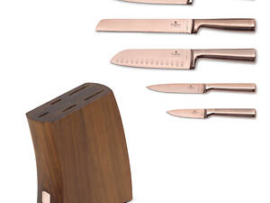 Набор ножей Berlinger Haus Taupe Collection 6 предметов Золотистый (BH-3126)