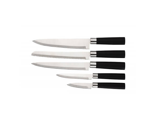 Набор ножей кухонных на подставке Zilan ZLN1609 Черный - Фото 2