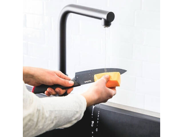 Набор ножей Tefal Fresh Kitchen, дерев'яна колода, 5шт, нержавіюча сталь, чорний (K122S504) - Фото 6