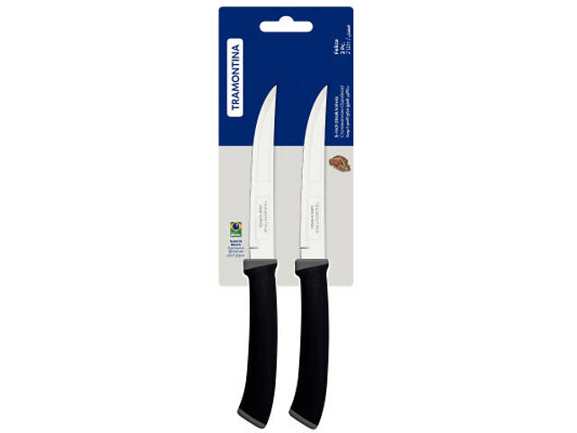 Набір ножів Tramontina Felice Black Steak Straight 127 мм 2 шт (23493/205) - Фото 2