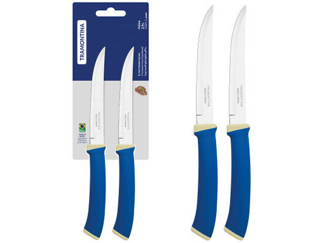 Набір ножів Tramontina Felice Blue Steak 127 мм 2 шт (23493/215) - Фото 4