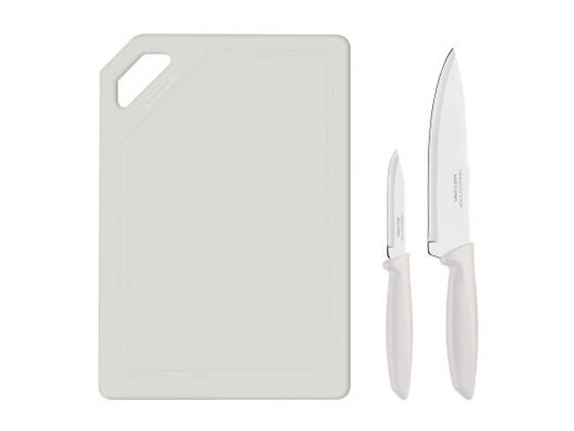 Набір ножів Tramontina Plenus Light Grey 3 предмети (23498/314) - Фото 1