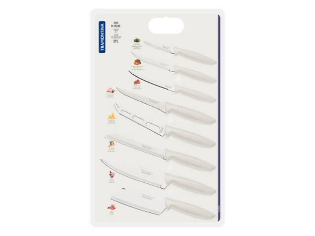 Набір ножів Tramontina Plenus Light Grey 8 шт (23498/332) - Фото 2