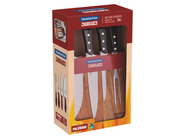 Набор ножей Tramontina Polywood 5 предметів (21198/981) - Фото 7