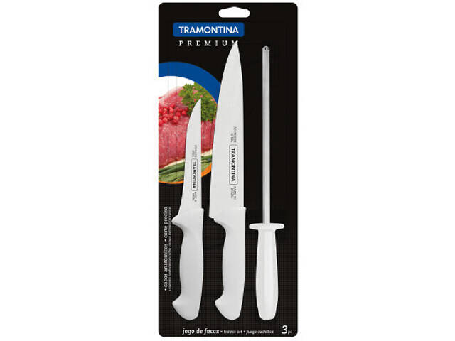 Набор ножей Tramontina Premium +мусат 3 предмети (24499/812) - Фото 4