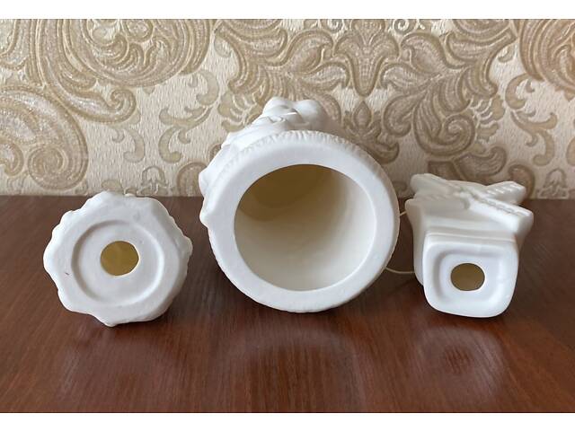 Набір новорічних прикрас-іграшок 'Дід Мороз, Ялинка, Вітряк' кераміка. - Фото 7