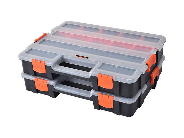 Набір органайзерів 34 відділення 375x294x66мм модульне кріплення пластиковий (компл. 2шт.) [INSBXBXP2320034PT0] Tactix - Фото 1