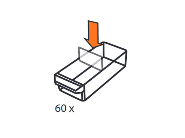 Набір органайзерів 60 відділень 162x385x475мм лотки висувні пластиковий [INSBXBXP2320638PT0] Tactix - Фото 6