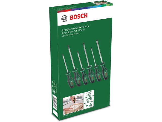 Набір викруток Bosch набір 6шт, SL 4, 6.5 мм, PH1х100 мм, PH2х125 мм, PZ1х100 мм, PZ2х125 мм (1.600.A02.BX7) - Фото 2