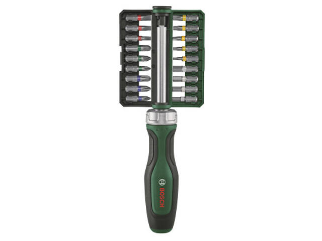 Набір викруток Bosch з тріскачкою, 18 біт, 225мм, сталь CrV (1.600.A02.Z9A) - Фото 2