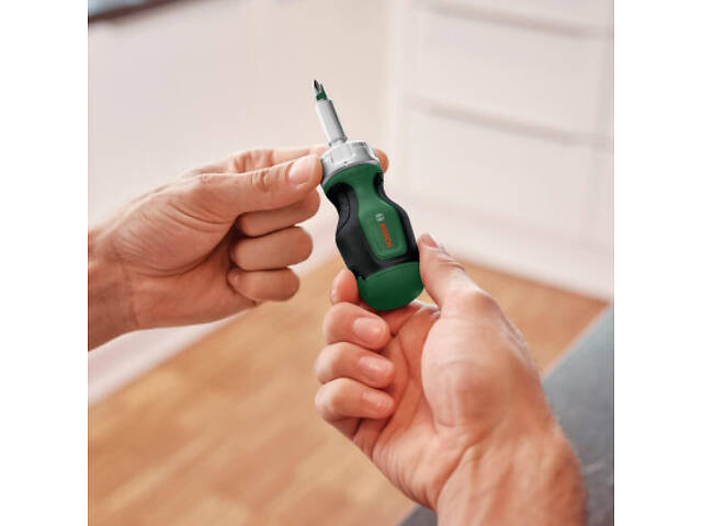 Набір викруток Bosch з тріскачкою, 6 насадок, рукоятка TPR, 111мм, сталь CrV (1.600.A03.2UY) - Фото 4