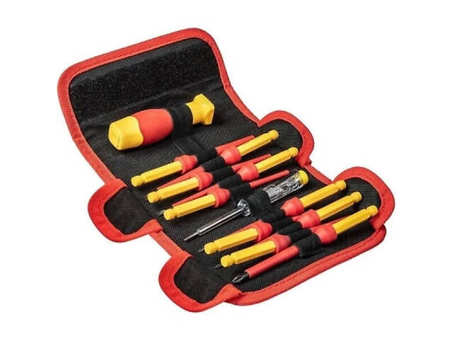 Набір викруток Neo Tools діелектричний бітотримач 1/4', 10 змінних вставок для р (01-308) - Фото 1