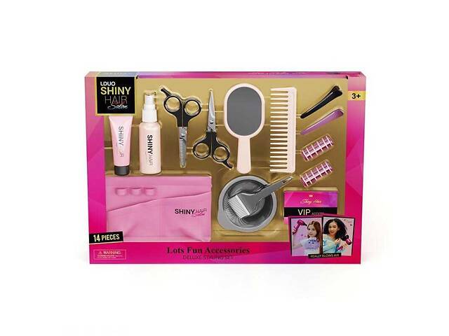Набір перукаря 626020 (18) 13 елементів, ножиці, люстерко, гребінець, набір для фарбування, заколки, кишеня для інструментів, в коробці - Фото 1