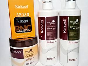 Набор по уходу за волосами Karseell Original Маска шампунь кондиционер и масло для волос Argan BNC