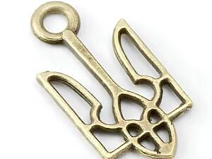 Набір підвісок у формі тризубу RESTEQ 100 шт, бронза, Металеві підвіски тризуби для рукоділля