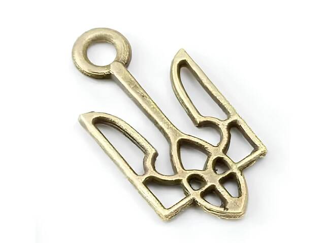 Набір підвісок у формі тризубу RESTEQ 100 шт, бронза, Металеві підвіски тризуби для рукоділля - Фото 1