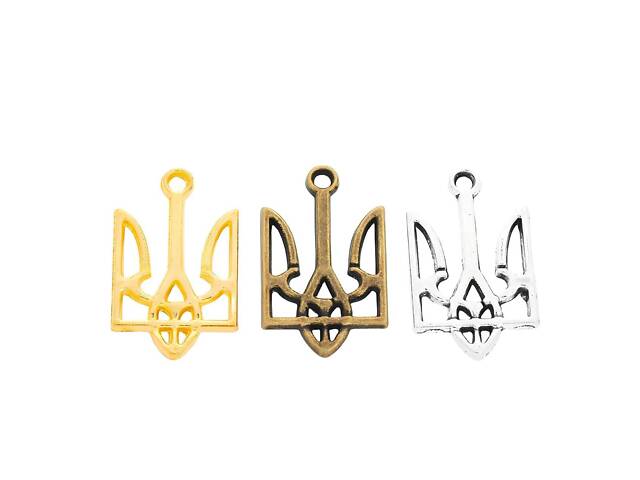 Набір підвісок у формі тризубу RESTEQ 100 шт, бронза, Металеві підвіски тризуби для рукоділля - Фото 3