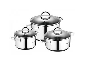 Набор посуды Bergner Classic 1.7 л, 2.3 л, 3.3 л 6 предметів (BG-6284)