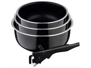 Набор посуды Bergner Click&Cook ковші 16/18/20 см 4 предмета (BG-31608-BK)