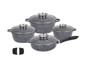 Набір посуду Bohmann BH 6038 CRM 10 предметів сірий