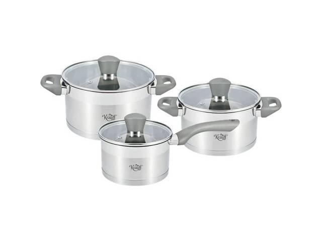 Набір посуду Krauff 26-238-047 6 предметів сріблястий - Фото 1