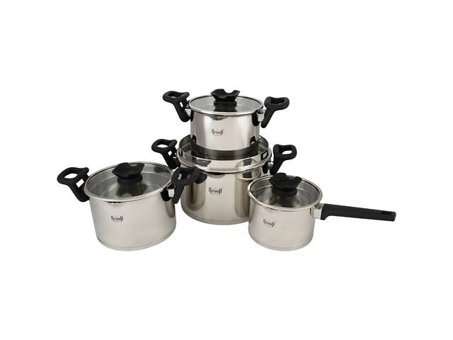 Набір посуду Krauff Elegance 26-247-026 8 предметів сріблястий - Фото 1