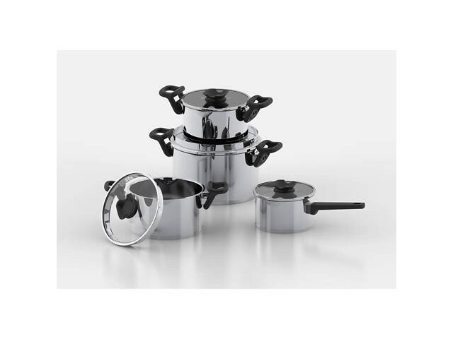 Набір посуду Krauff Elegance 26-247-026 8 предметів сріблястий - Фото 2