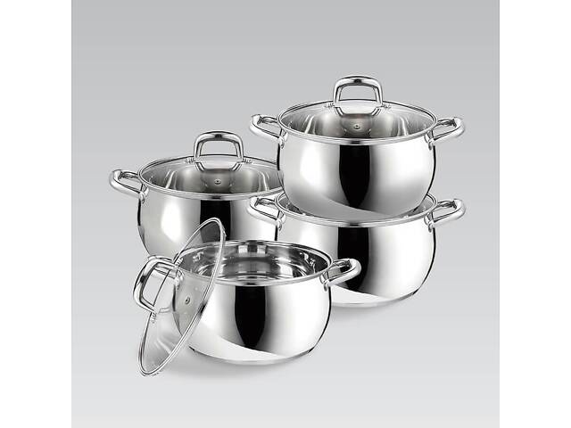 Набір посуду Maestro MR-3515-8 8 предметів Хром (52273790) - Фото 1