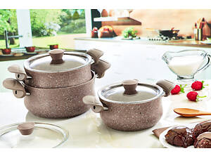 Набір посуду OMS 3027-Brown 6 предметів коричневий