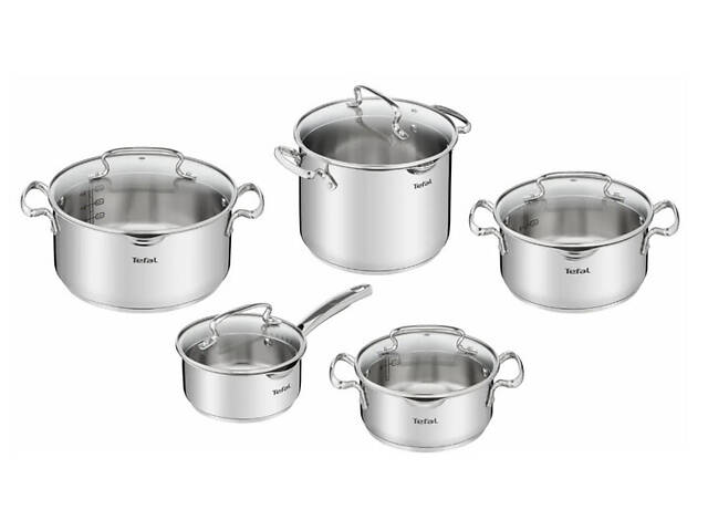 Набір посуду Tefal Duetto G719SA55 10 сріблястий предметів - Фото 1