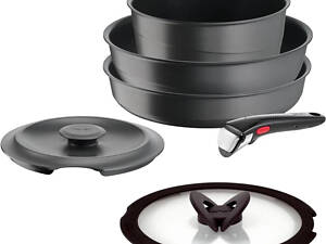 Набір посуду Tefal Ingenio Inspiration L867S604 6 предметів чорний