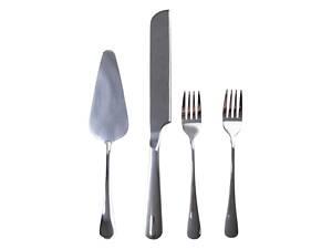 Набор приборов для подачи торта 4 предмета из нержавеющей стали Серебристый