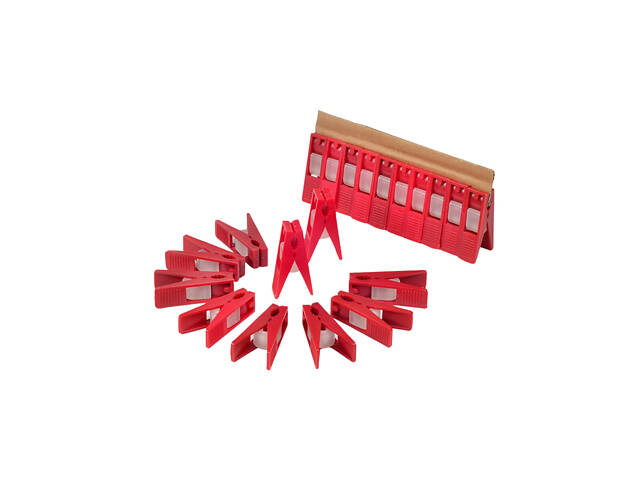 Набір прищіпок із пластмасовим фіксатором, 40 штук - Фото 1