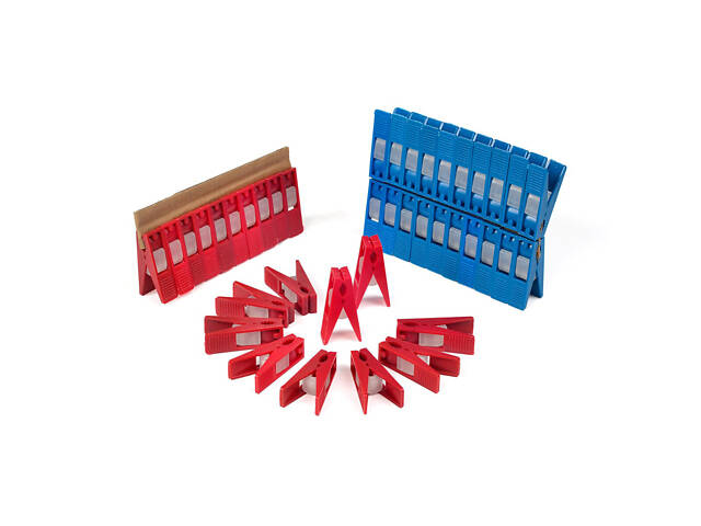 Набір прищіпок із пластмасовим фіксатором, 40 штук - Фото 3