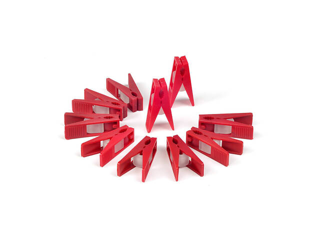 Набір прищіпок із пластмасовим фіксатором, 40 штук - Фото 4