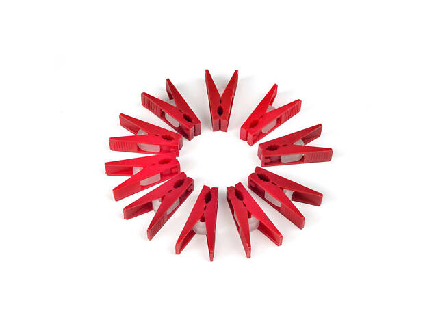 Набір прищіпок із пластмасовим фіксатором, 40 штук - Фото 5