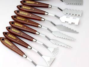 Набор профессиональных художественных мастихинов из стали WORISON 9 штук