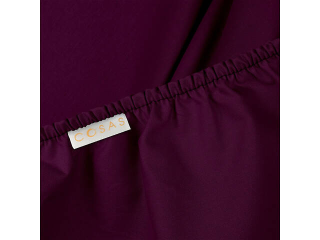 Набір Простирад на гумці 90х200 см 2 шт BLUSH Cosas Бородово-рожевий - Фото 8