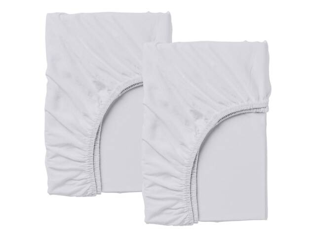 Набір Простирад на гумці COSAS GREY Ранфорс 140х200х20 см 2 шт. - Фото 1