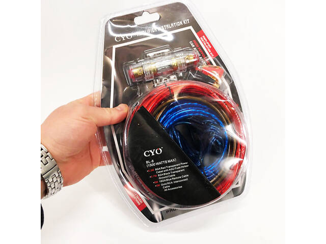 Набір дротів для встановлення саббуфера kit MD 8, набір кабелів для автоакустики - Фото 3