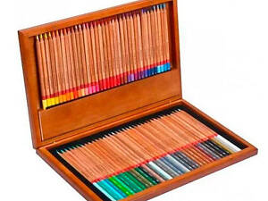 Набір різнокольорових олівців 72 шт, дерев'яний кейс Marco Renoir, подарунковий.