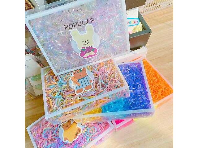 Набор резинок для волос Color 5 11711 1800 шт - Фото 2